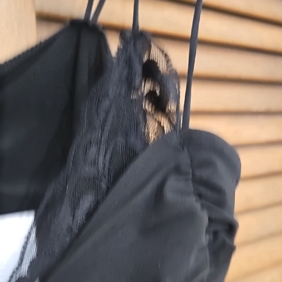 Black Ruched lingerie Bodysuit NEW - Picture 4 of 8